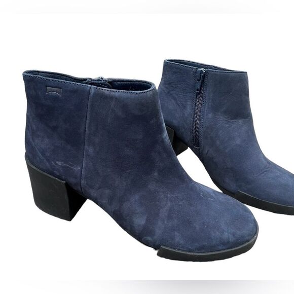 Camper | Lotta Ankle Boots Navy Nubuck Leather 37 - Picture 3 of 9